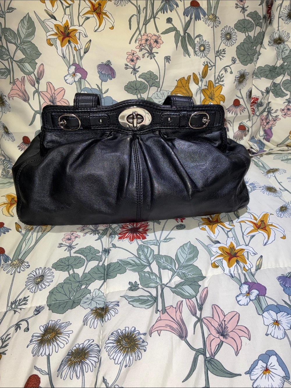 Coach Black Leather Shoulder Bag